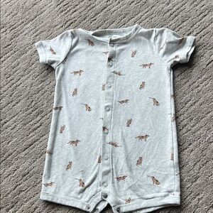 Gray Animal Print Kids One Piece